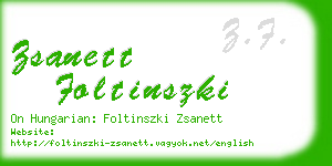 zsanett foltinszki business card